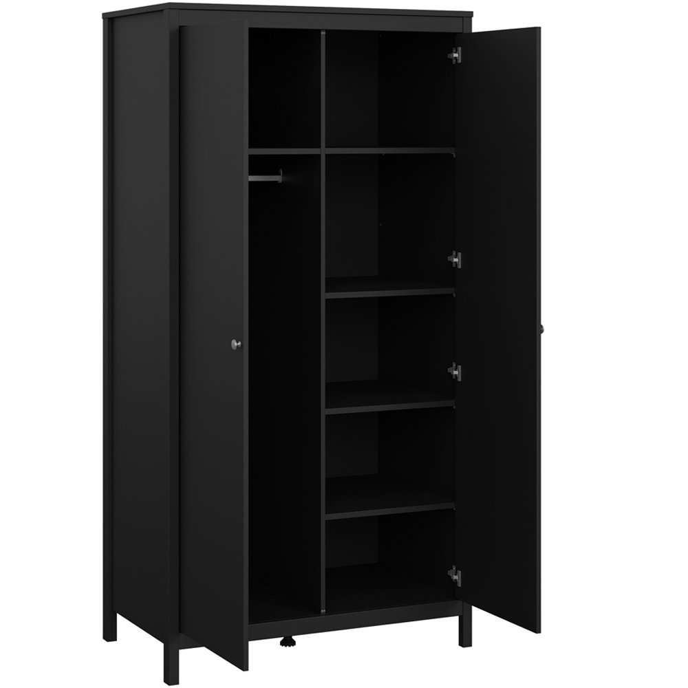 Florence Madrid Matt Black 3 Piece Bedroom Furniture Set Image 3