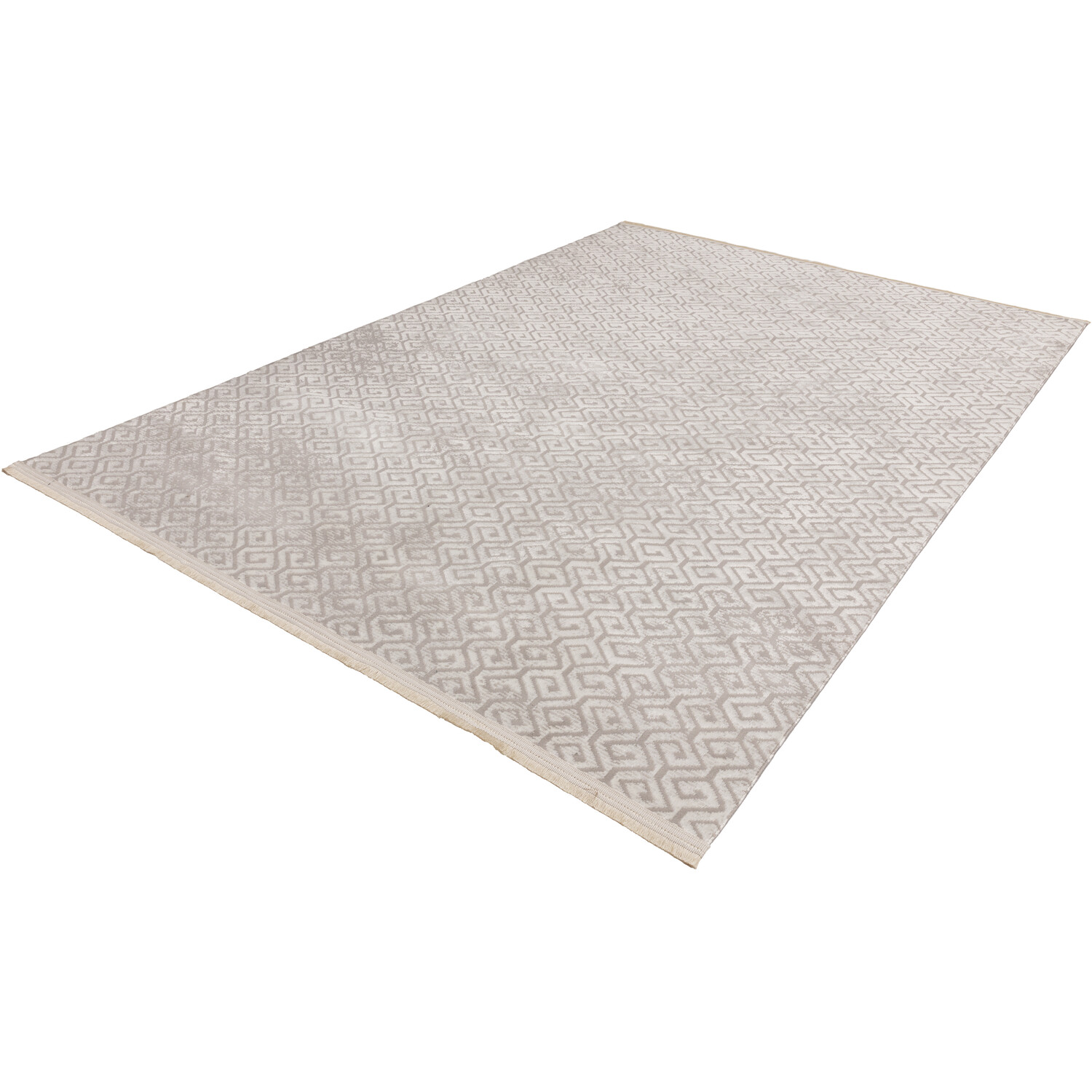 Neutral Geo Rug Textured Neutral Geo Capri Rug 140 x 200cm | Homebase