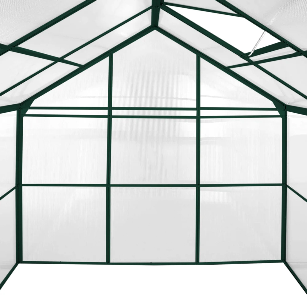 MonsterShop Green 6 x 10ft Polycarbonate Greenhouse Image 5