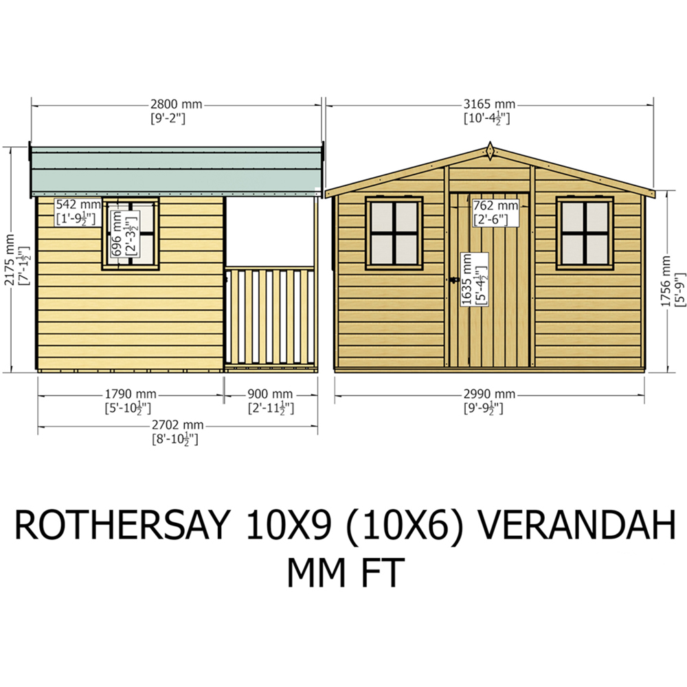 Shire Rothesay 10 x 9ft Shiplap Apex Garden Shed Image 6