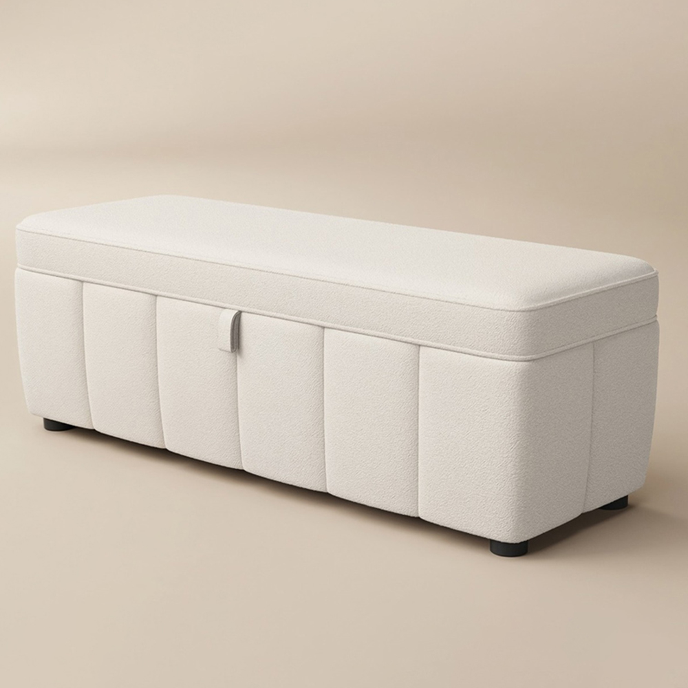 SOLACE+CO Emilie Cream Boucle Blanket Box Image 2