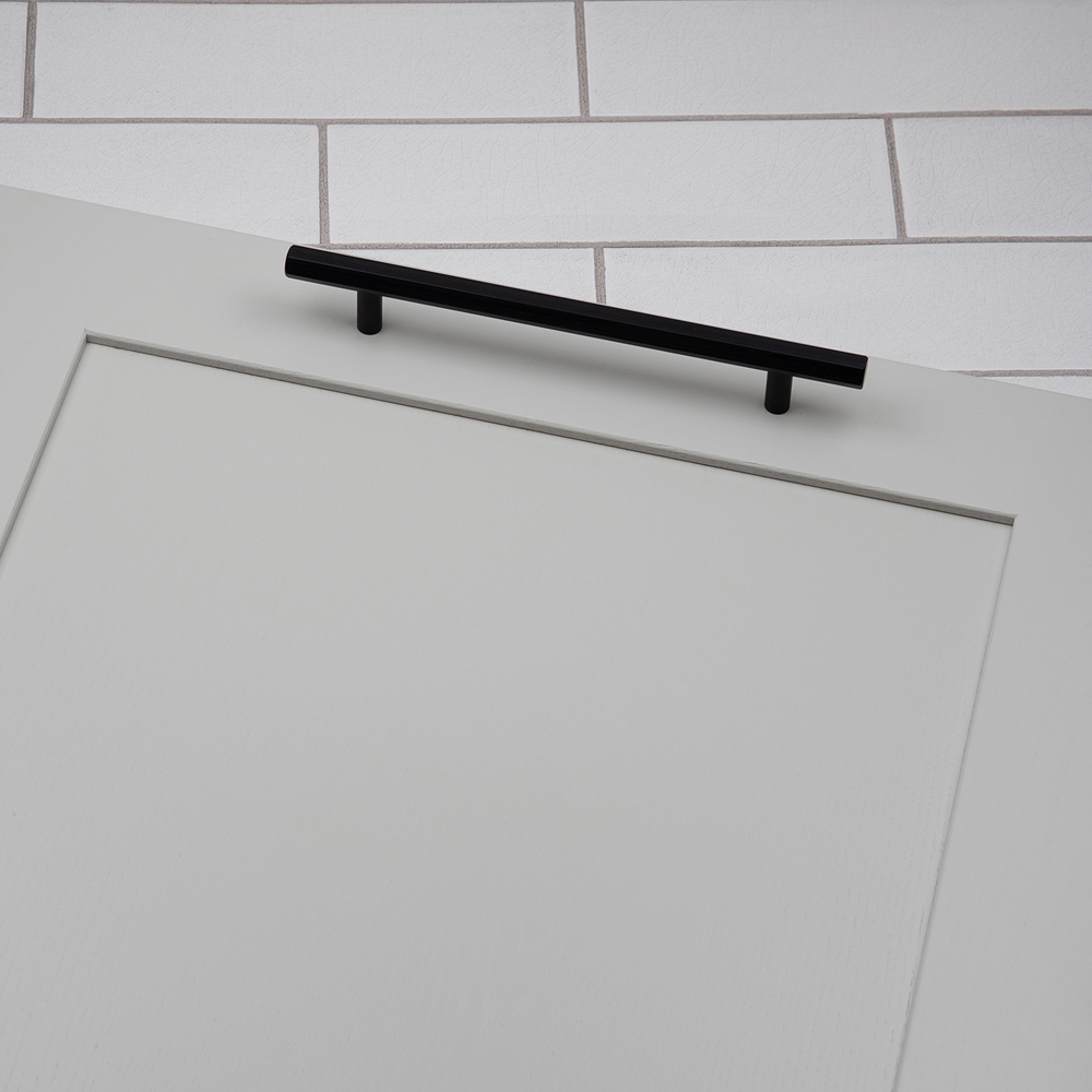 Handle & Home Matt Black Hexagon T-Bar Handle 160mm Image 4