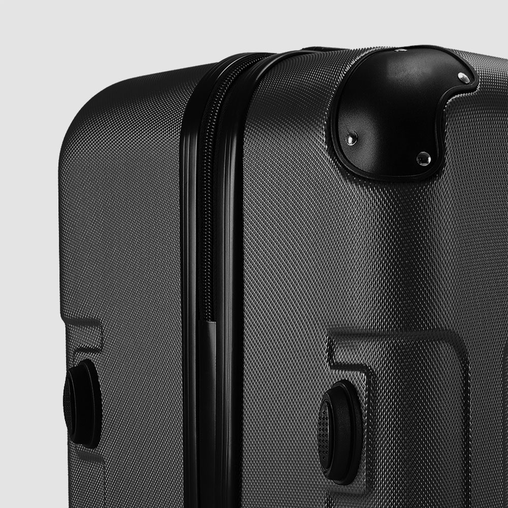 H&O Direct Medium Black Hardshell Suitcase Image 3