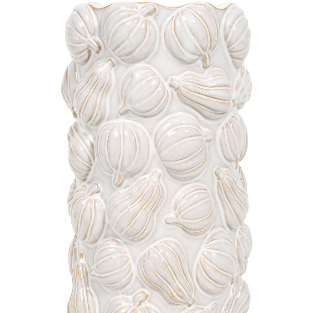 Pumpkin Reactive Glaze Vase White Image 2