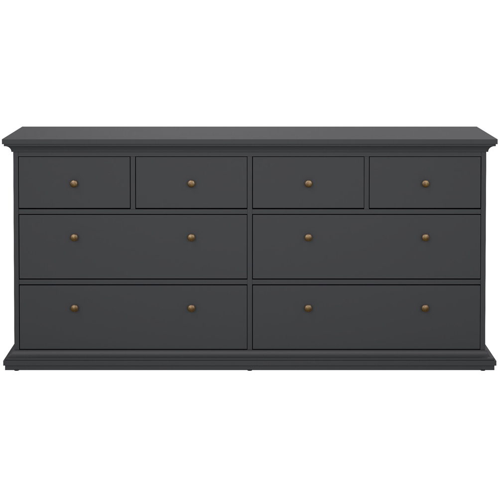 Florence Paris 8 Drawer Matt Grey Chest of Drawers Image 4