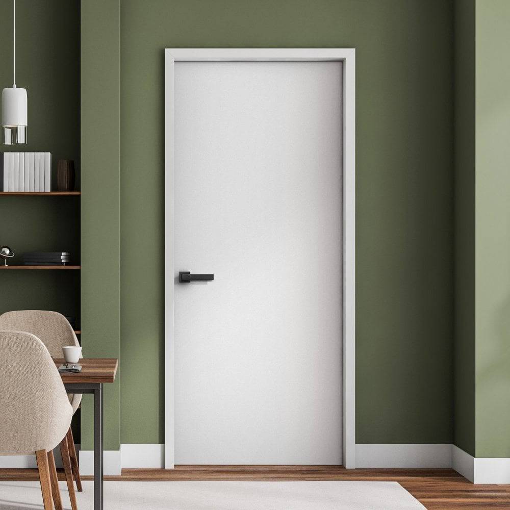 White Primed Flush FD30 Internal Fire Door 1981 x 686 x 44mm Image 2