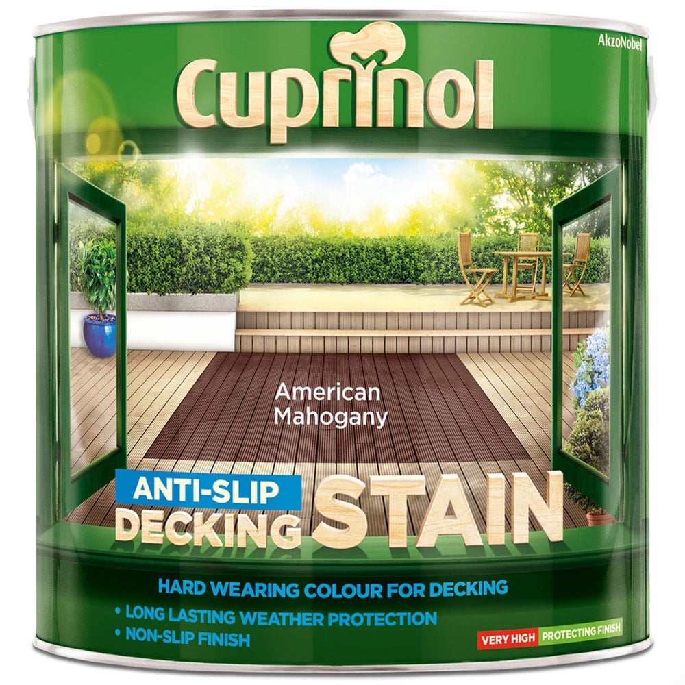 Cuprinol American Mahogany Anti Slip Decking Stain 2.5L Image 2