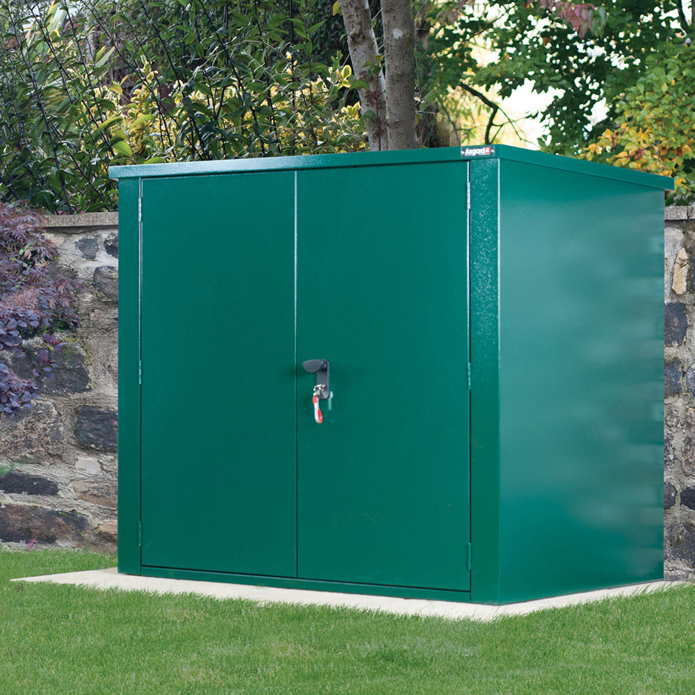 Asgard Secure Store 5 x 3ft Double Door Cream Garden Shed Image 9