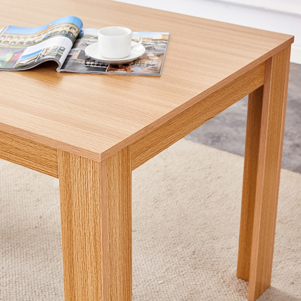 Kosy Koala 4 Seater Dining Set with Bench Oak Effect and Grey Velvet Image 2