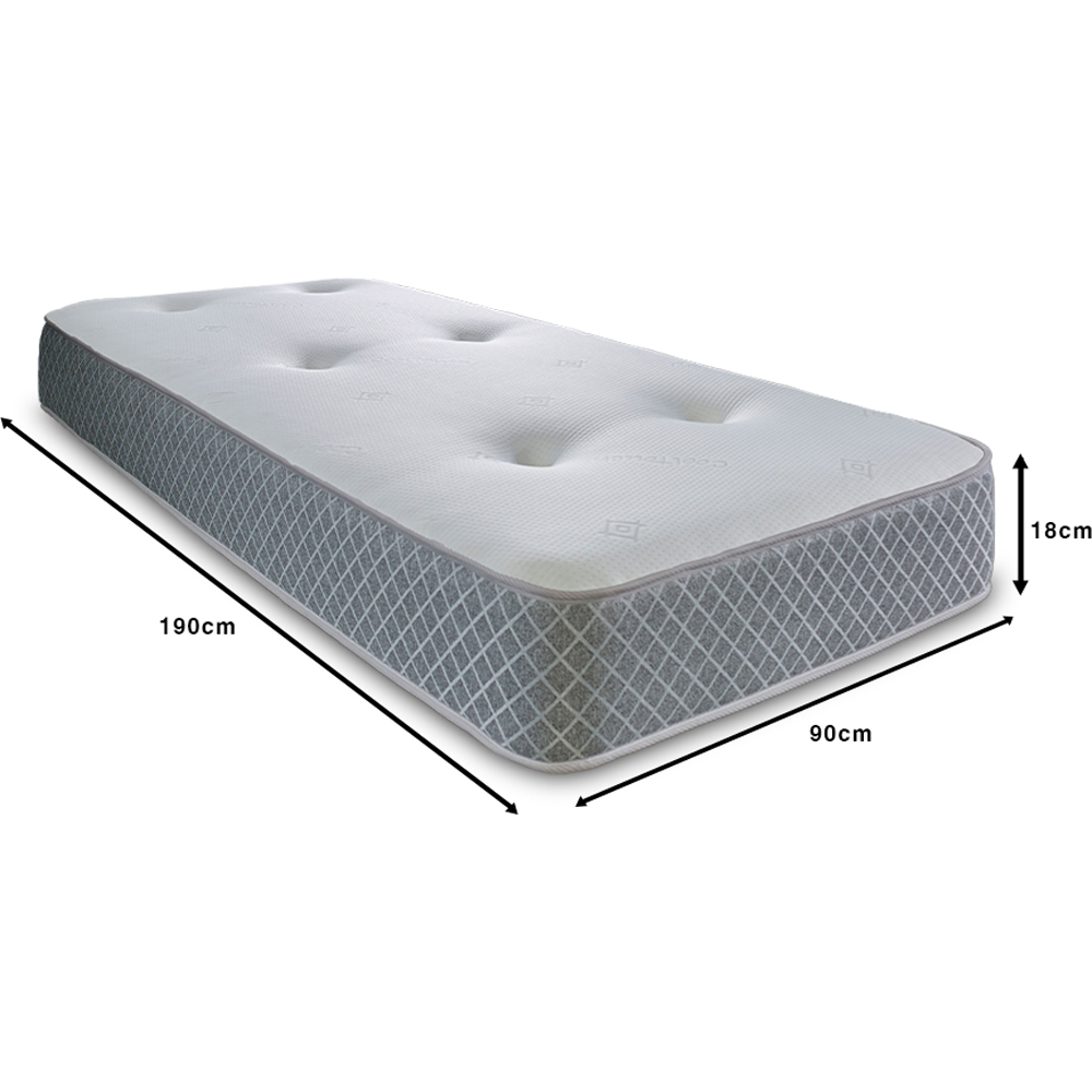 Starlight Beds Single Tufted Hybrid Memory Foam and Spring Mattress Image 4