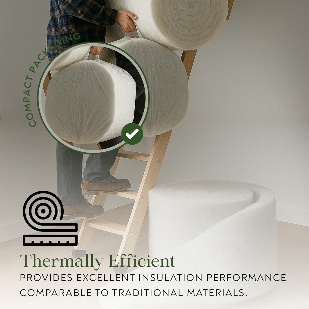 Green Loft Thermal Polyester Insulation Roll 8m x 570 x 50mm Image 6