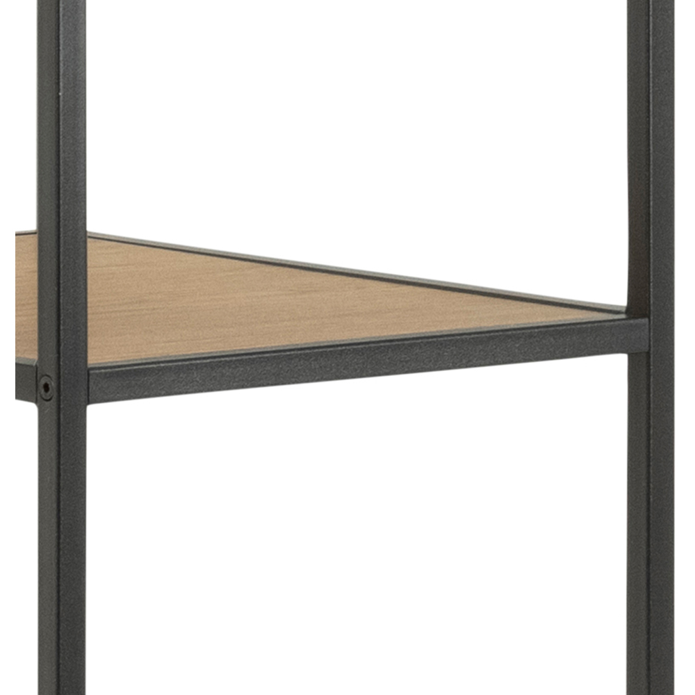 Florence Seaford 5 Shelf Oak and Black Metal Clothes Rack Image 6
