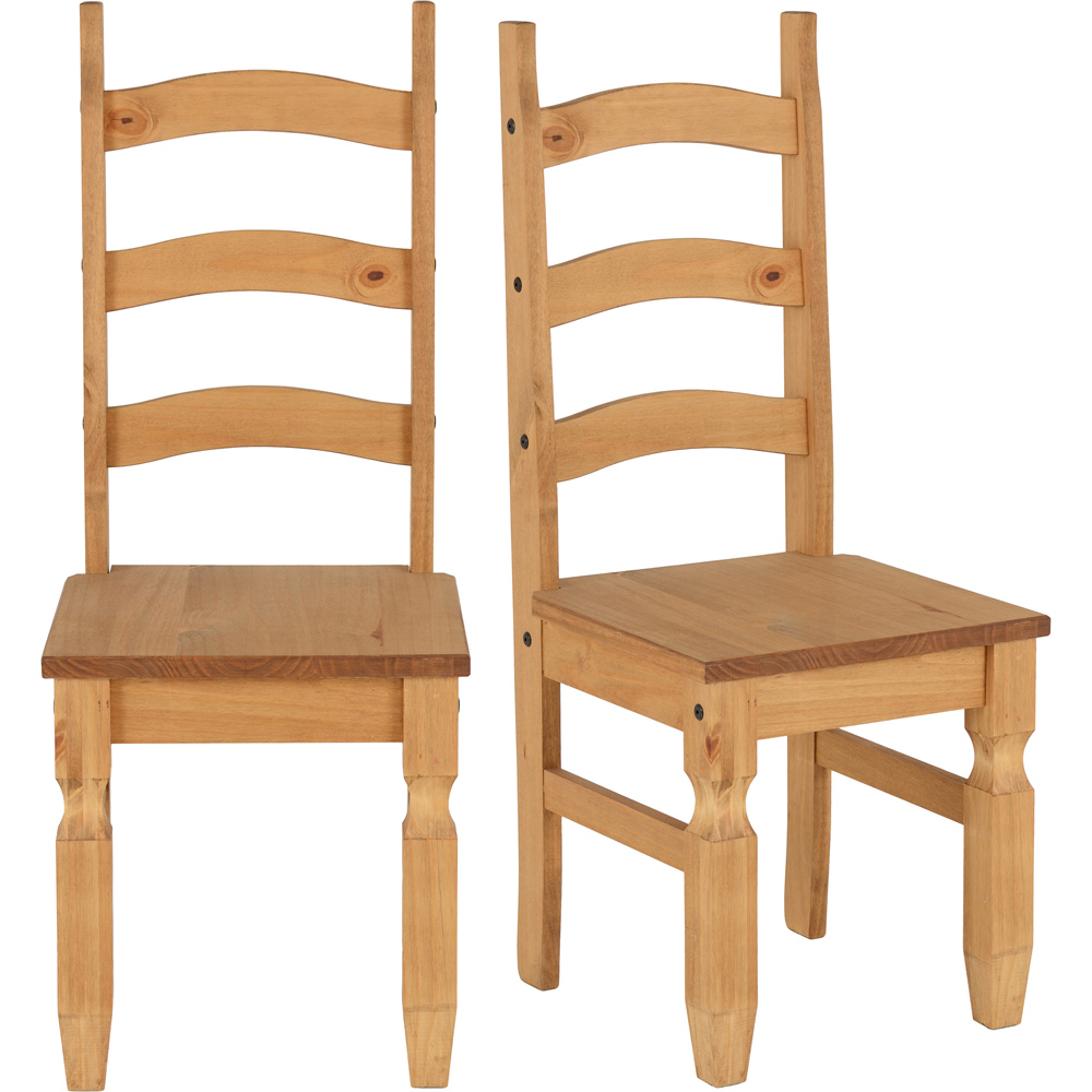 Seconique Corona 4 Seater Extending Dining Set Distressed Waxed Pine Image 3
