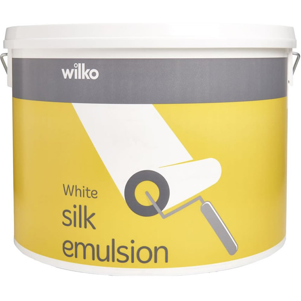 Wilko Interior White Silk Emulsion Paint 10L Image 2
