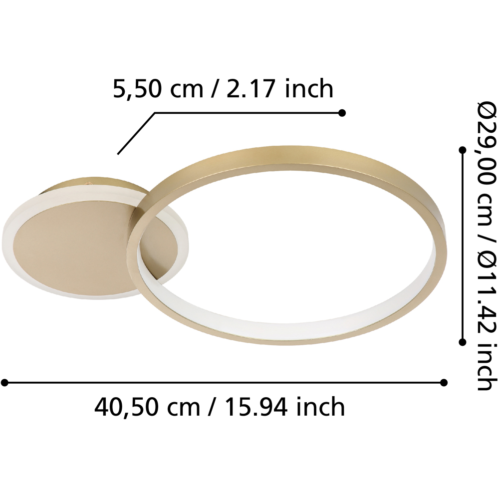 Gafares LED Gold/White Flush Light Image 4