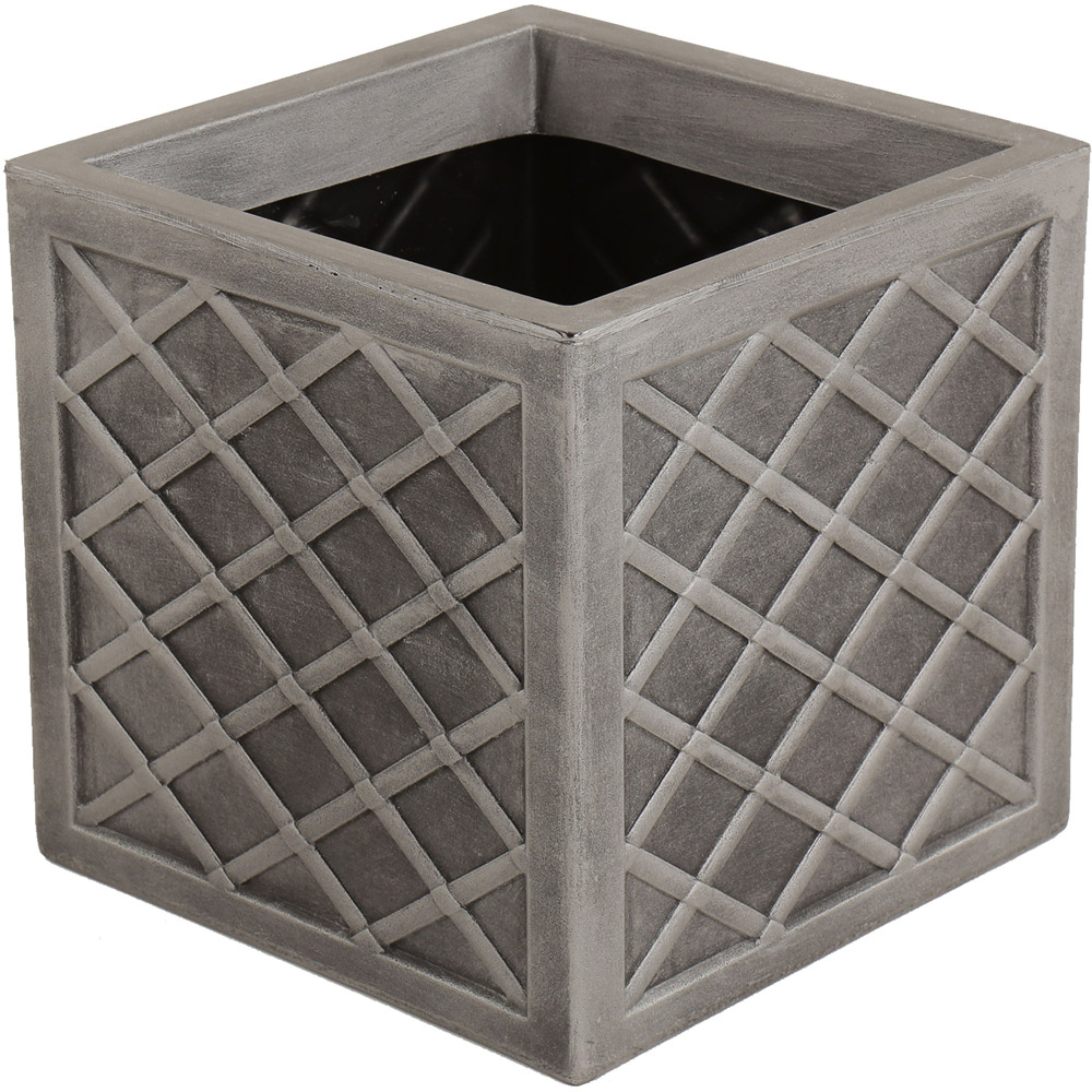 Charles Bentley Lazio Small Pewter Planters 2 Pack Image 3