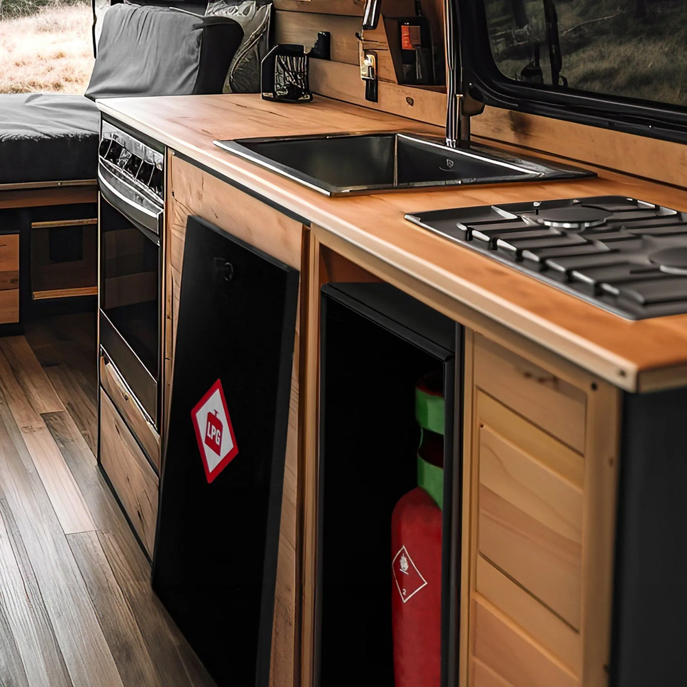 MonsterShop Black Gas Bottle Locker 58 x 33cm Image 2