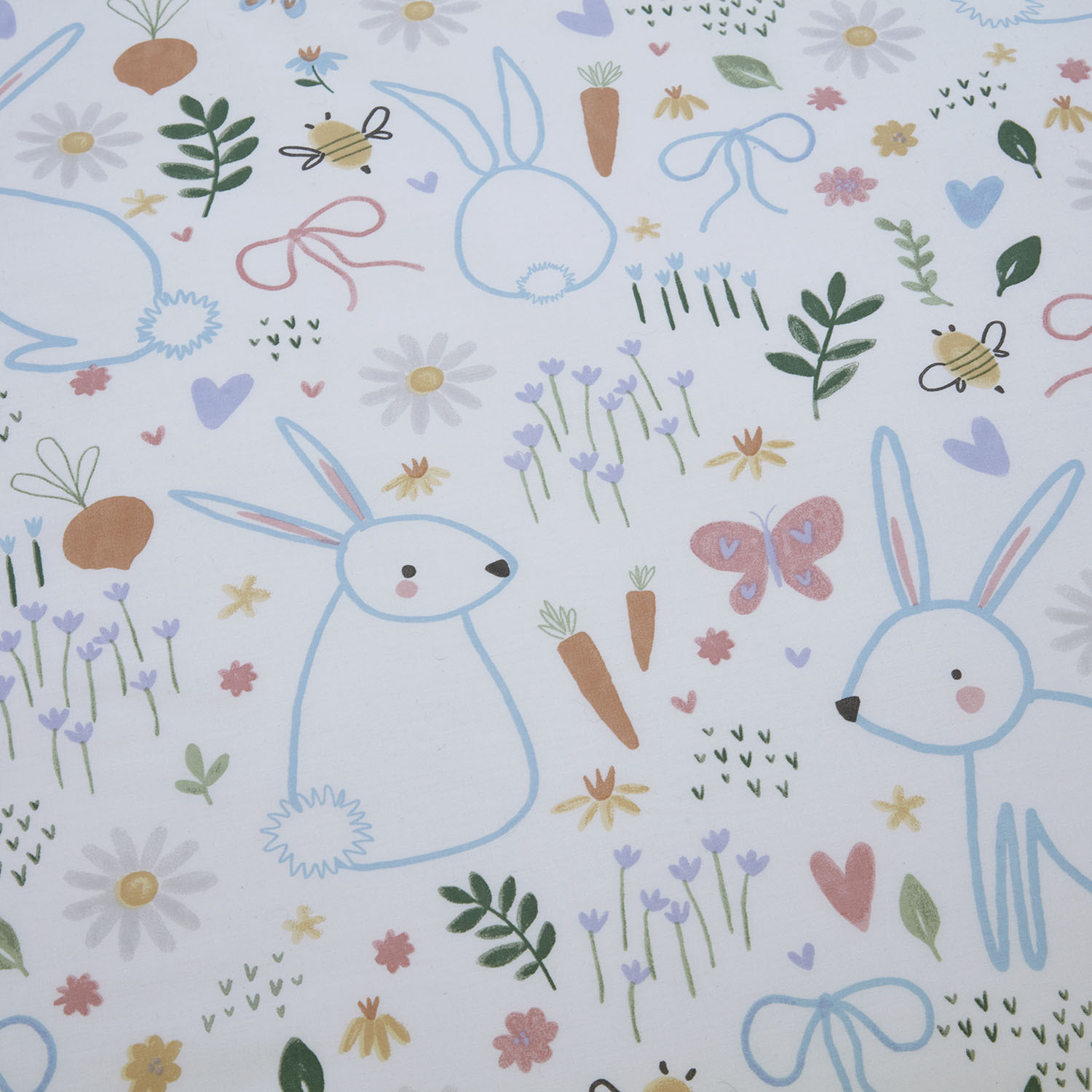 Easter Bunny Duvet Cover and Pillowcase - White Image 6