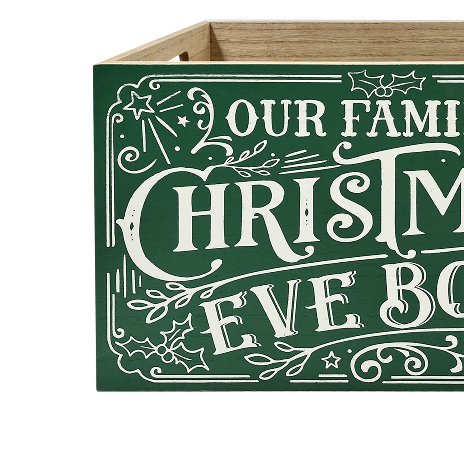 Family Christmas Eve Crate Green and Natural Image 4