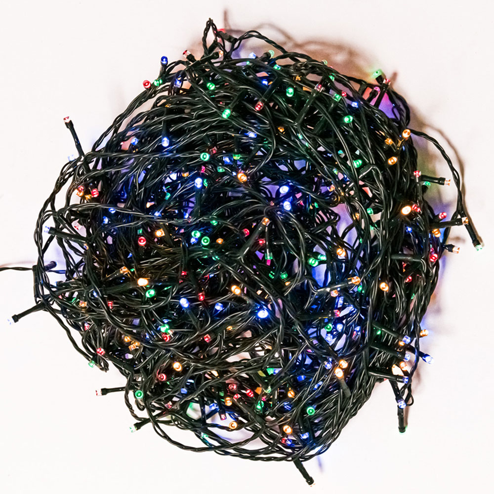 The Christmas Centre 50 Multicoloured LED Multifunction Green Cable String Light 5m Image 2