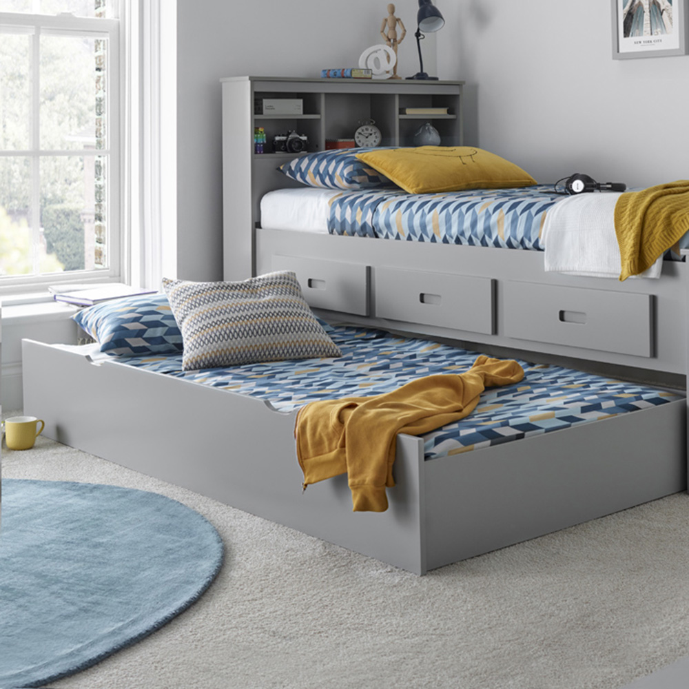 Veera Grey Guest Bed Trundle Image 2
