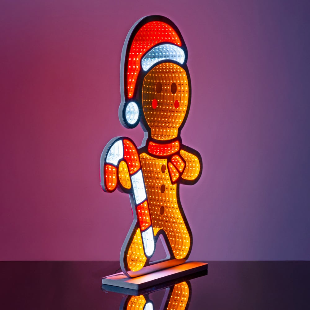 The Christmas Workshop LED Gingerbread Man Infinity Light Xmas Decoration 60cm Image 4