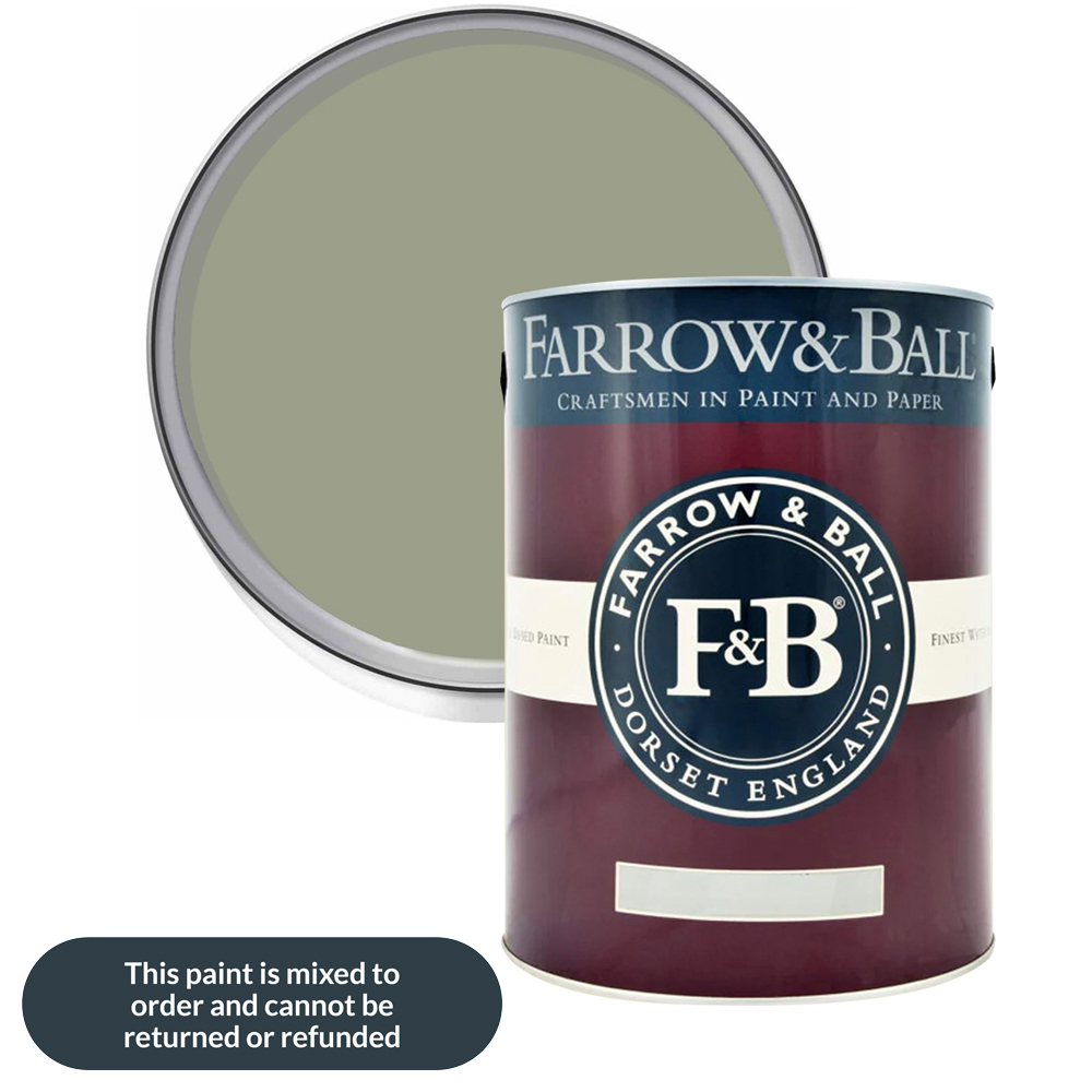 Farrow & Ball Estate Eggshell Lichen Satin Paint 5L Image 1