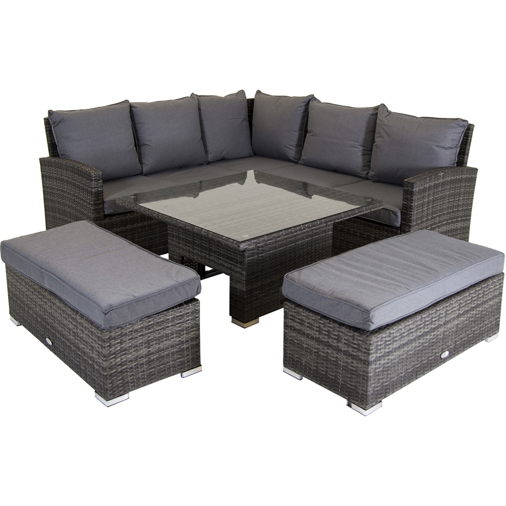 Charles Bentley 6 Seater Corner Lounge Set Image 2