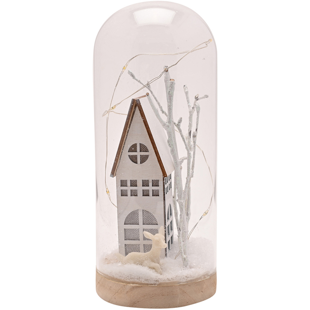 The Seasonal Gift Co. LED House and Snow Glass Christmas Decoration 22cm Image 3