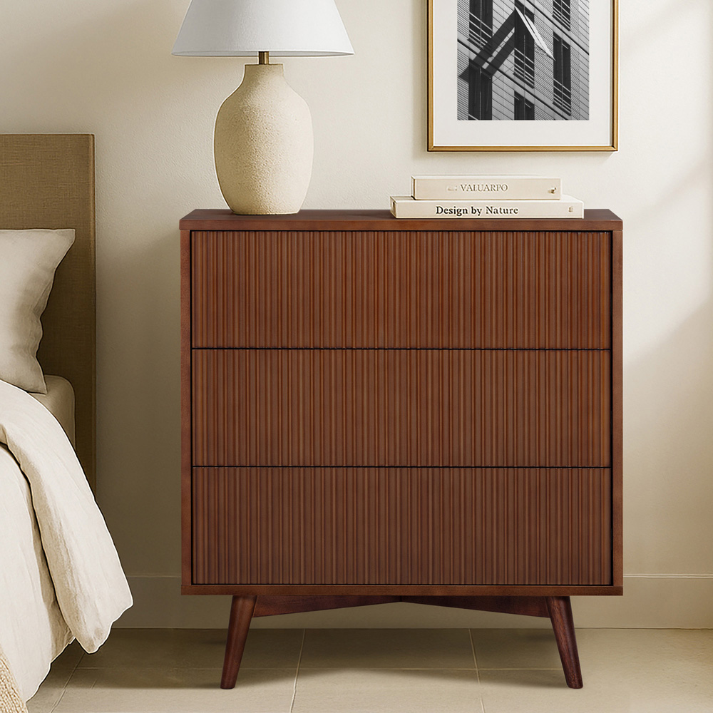 Teamson Home Tremolo 3 Drawer Walnut Dresser Image 8