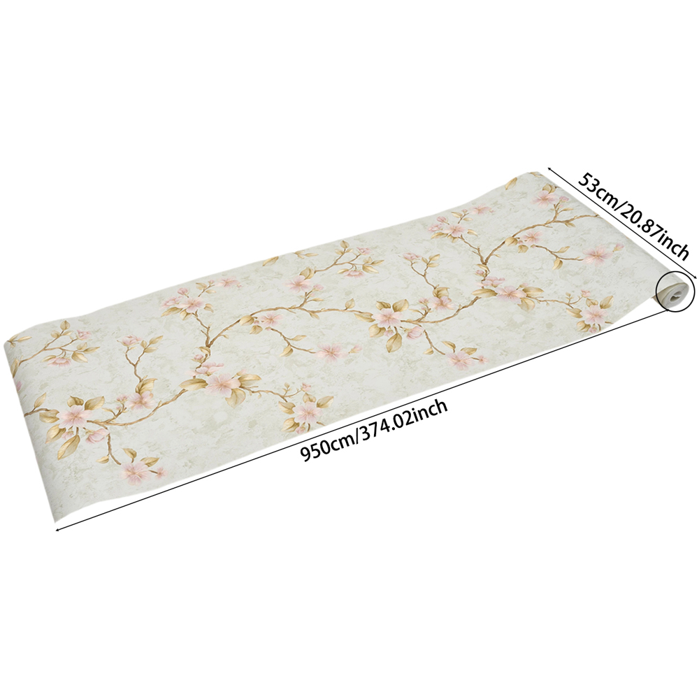 Living and Home Light Green Flower Pattern 3D Embossed Wallpaper Roll 950 x 53cm Image 8