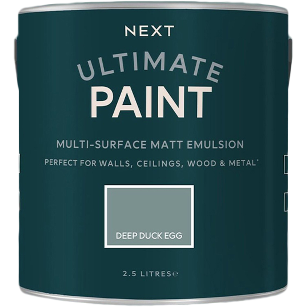 Next Ultimate Multi Surface Deep Duck Egg Matt Emulsion Paint 2.5L Image 2