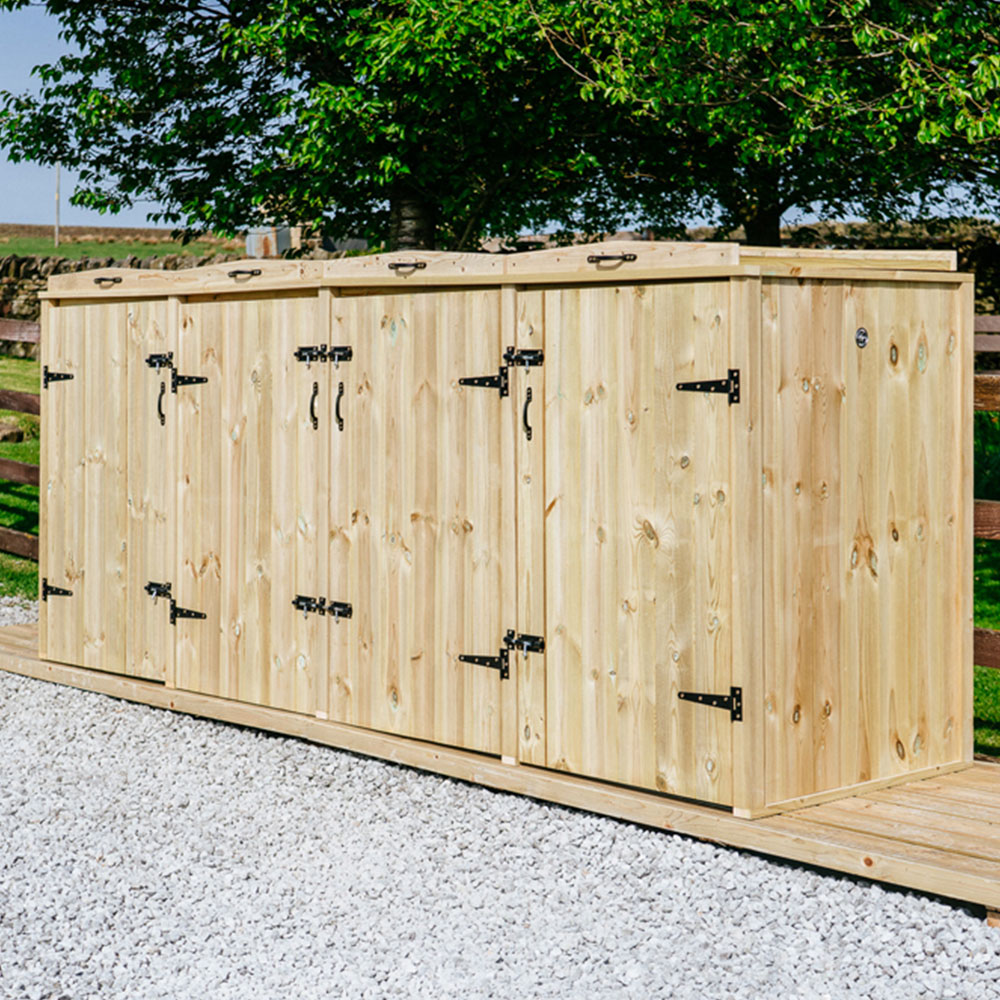 The Garden Village Chatburn 2 Recycle Box 3 Wheelie Bin Shed Image 5