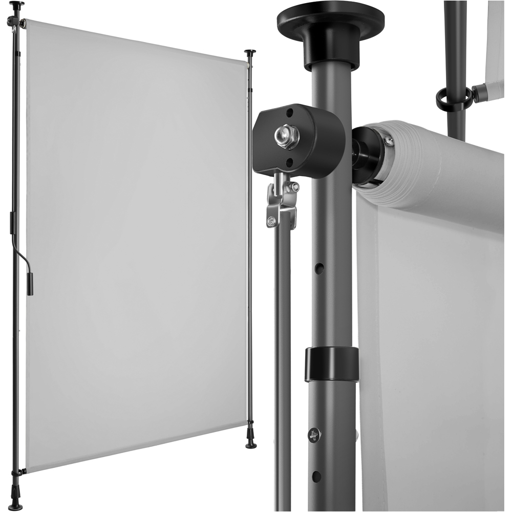 tectake Taija Light Grey Retractable Awning with hand crank 310 x 108cm Image 2