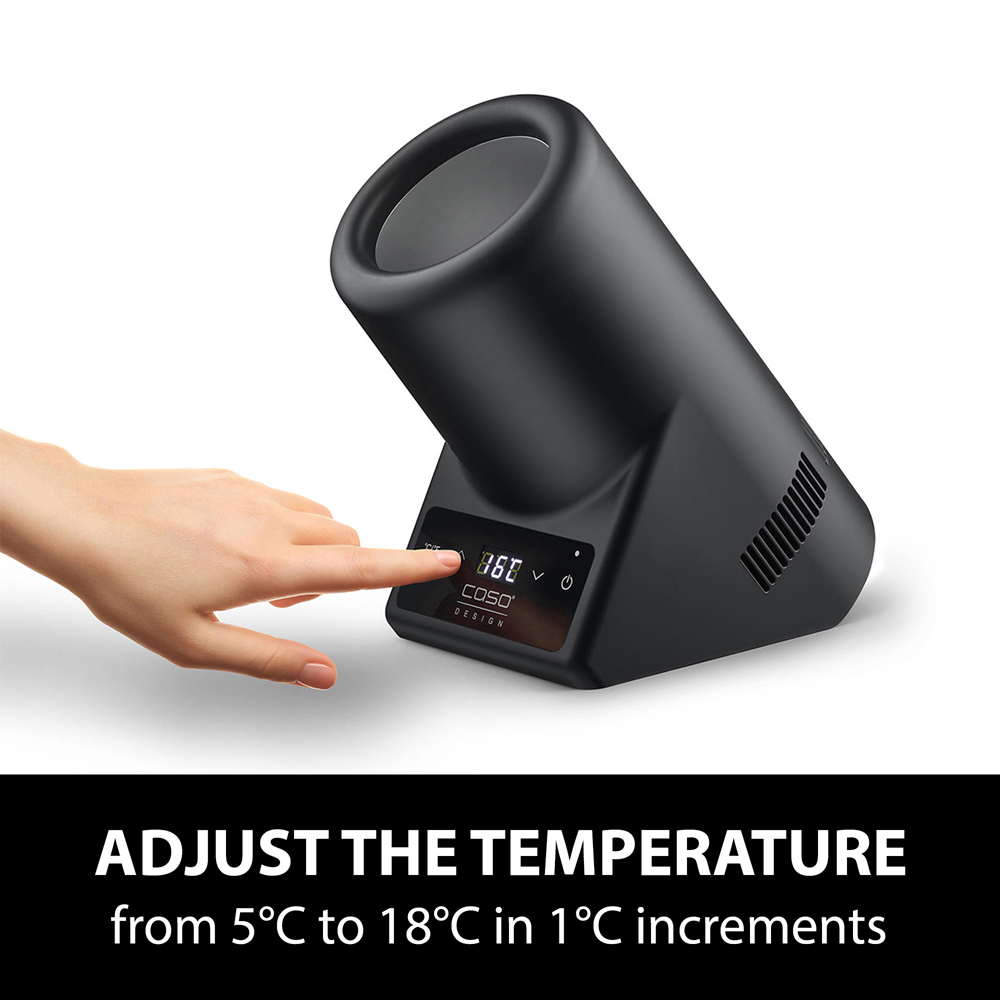 CASO Design VinoCase 00615 Black Tabletop Wine Cooler Image 4