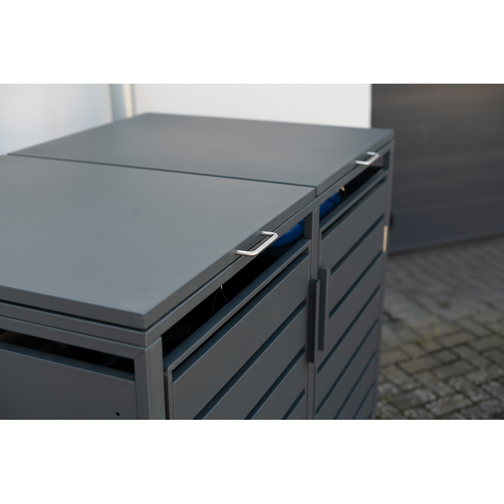 Trimetals 240L Anthracite Double Wheelie Bin Shed   Image 5