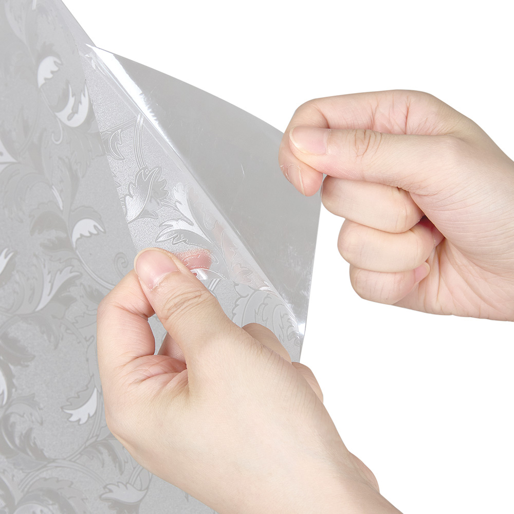 Living and Home Floral 3D PVC Self Adhesive Privacy Glass Window Film 200 x 61cm Image 2