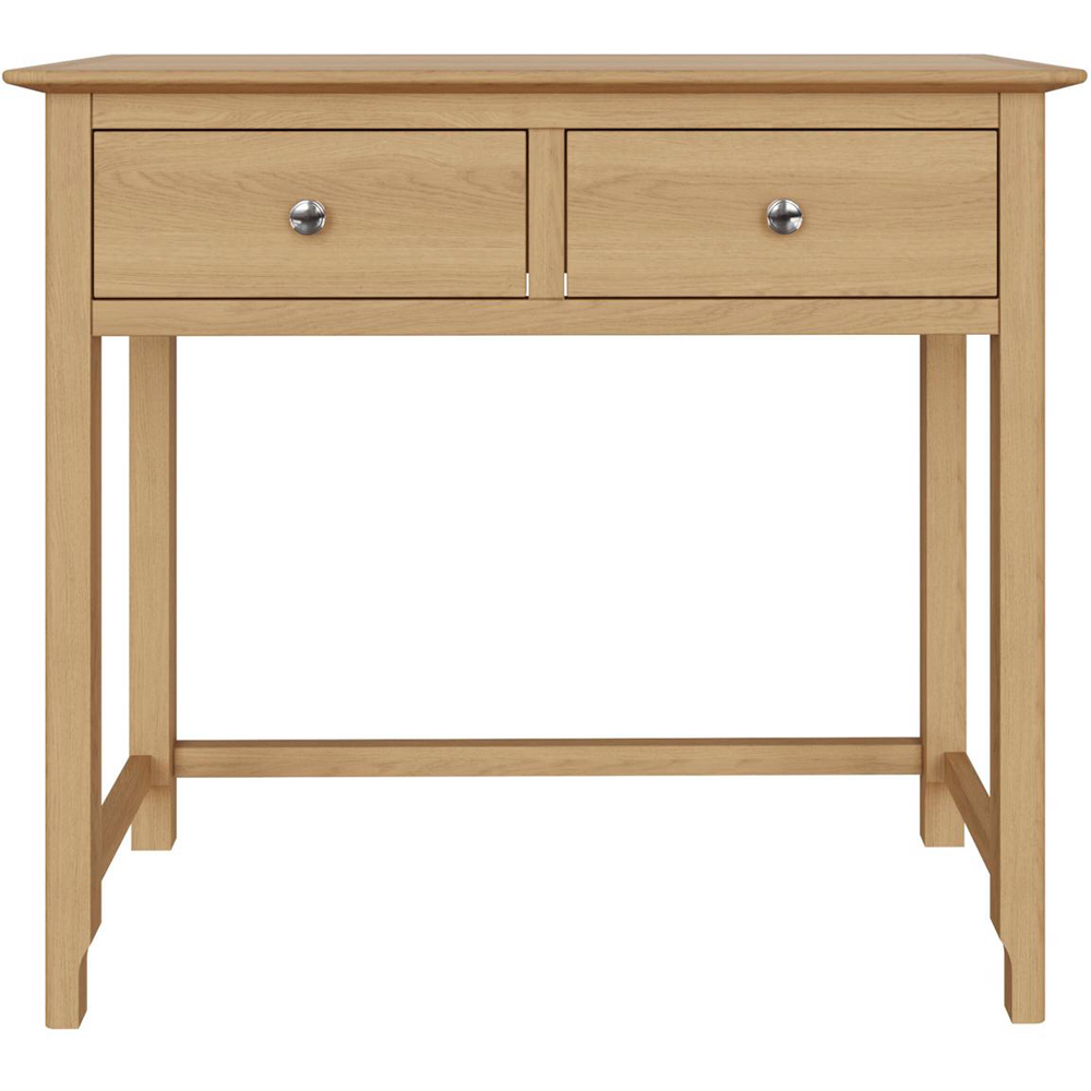 FWStyle Taberno 2 Drawer Lacquered Natural Oak Dressing Table Image 3