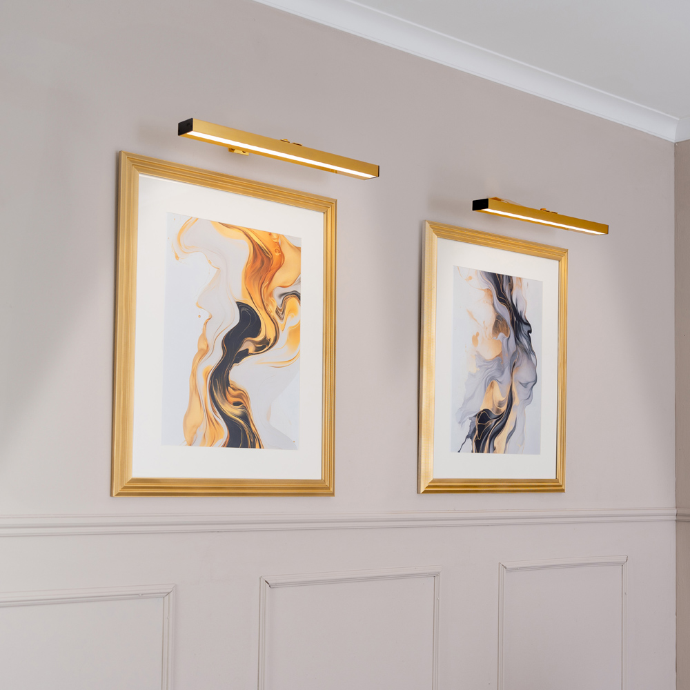 ValueLights Ryle Gold Rechargeable Easy Fit Wall Light Image 2