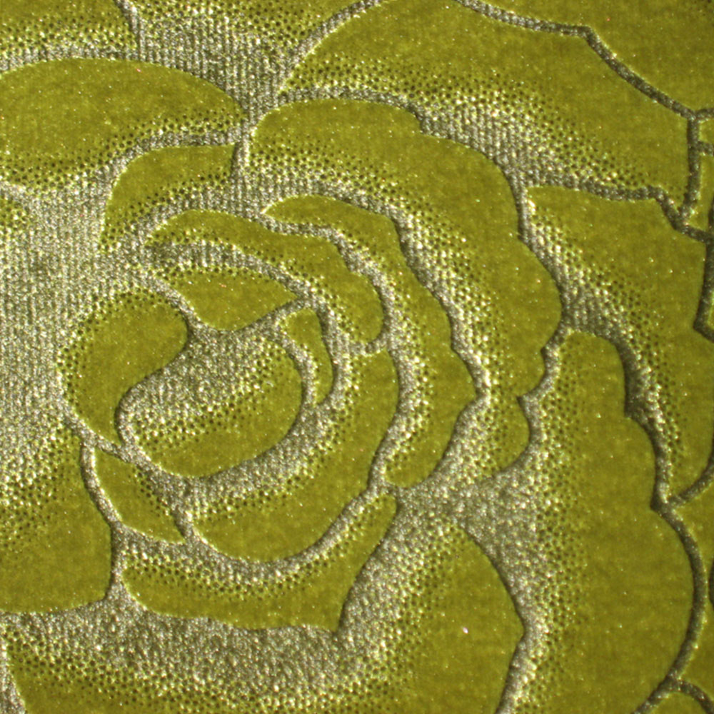 Intimates Flock Rose Lime Velvet Filled Cushion 43 x 43cm 2 Pack Image 2