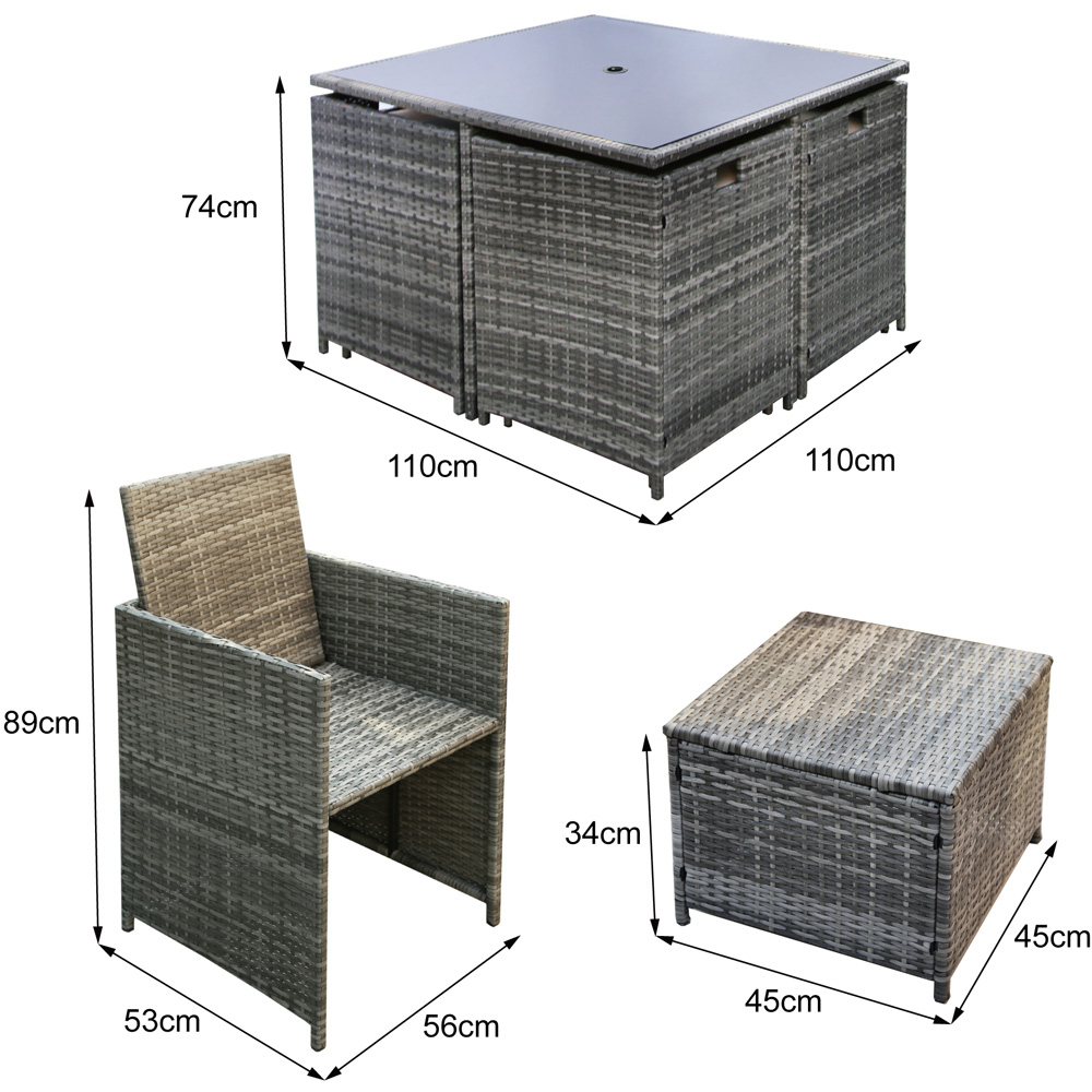 RayGar Hera 8 Seater Rattan Garden Lounge Set Image 8