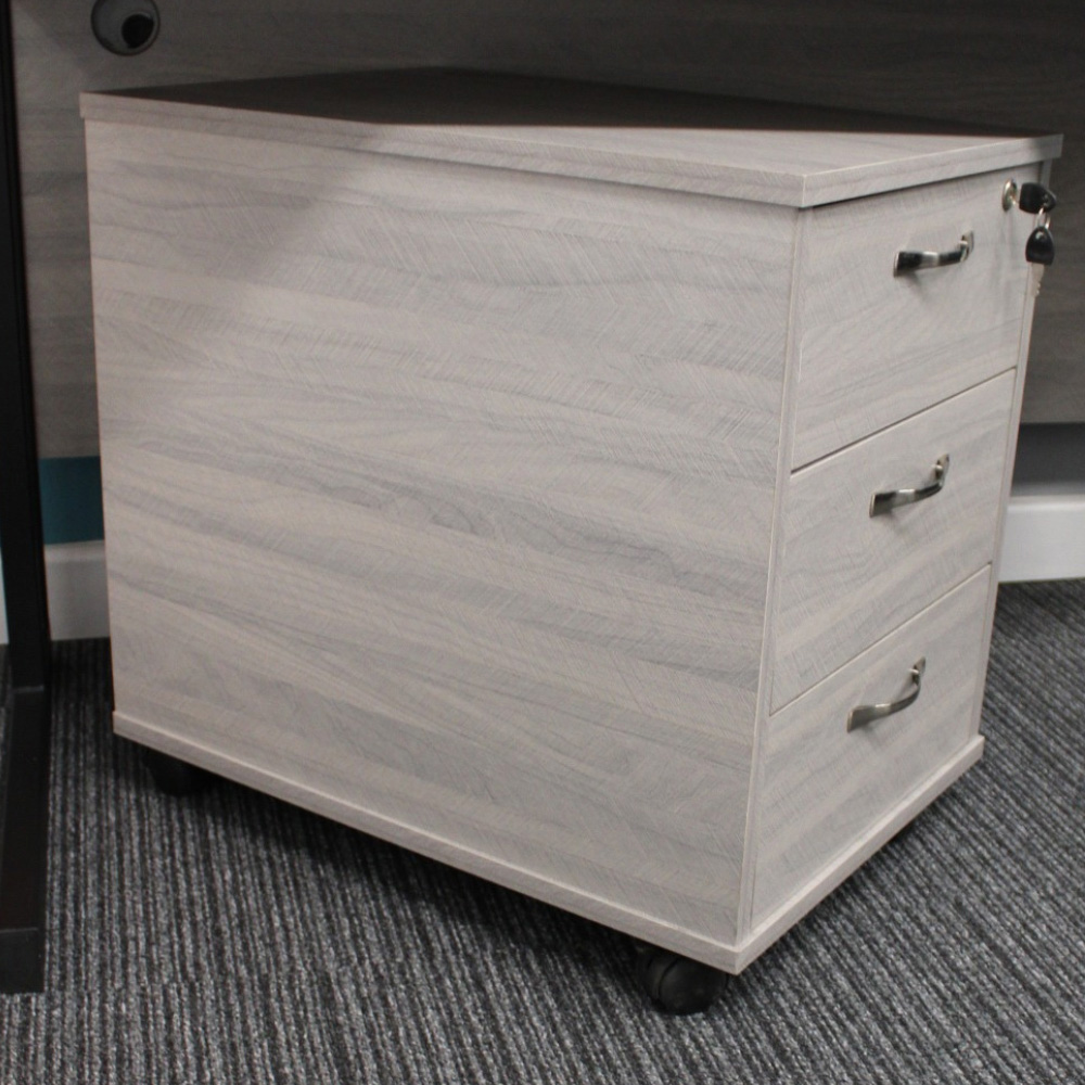 Kosy Koala Grey Wooden Office Desk with Drawer Unit and Chair Image 2