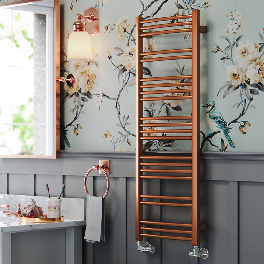 Terma Jade 1405BTU True Copper Heated Towel Rail 1150 x 400mm Image 2