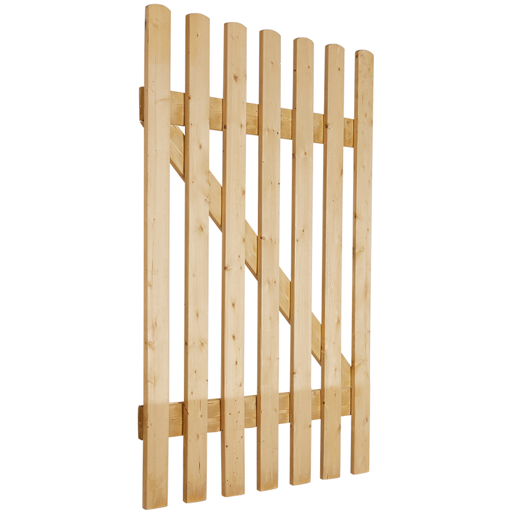 Living and Home 2.9 x 3.9ft Vintage Garden Wooden Fence Gate with Latch Image 4