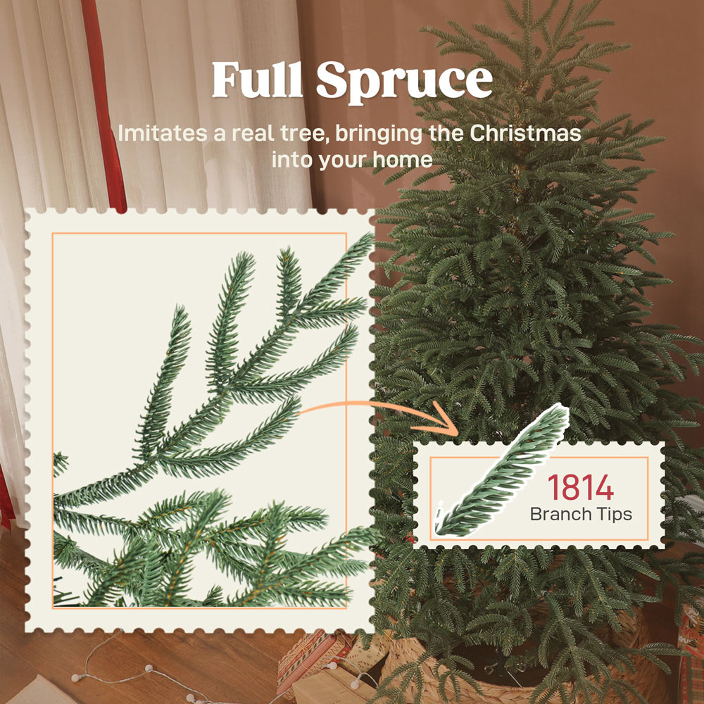 Everglow Full Spruce Artificial Christmas Tree 6ft Image 5