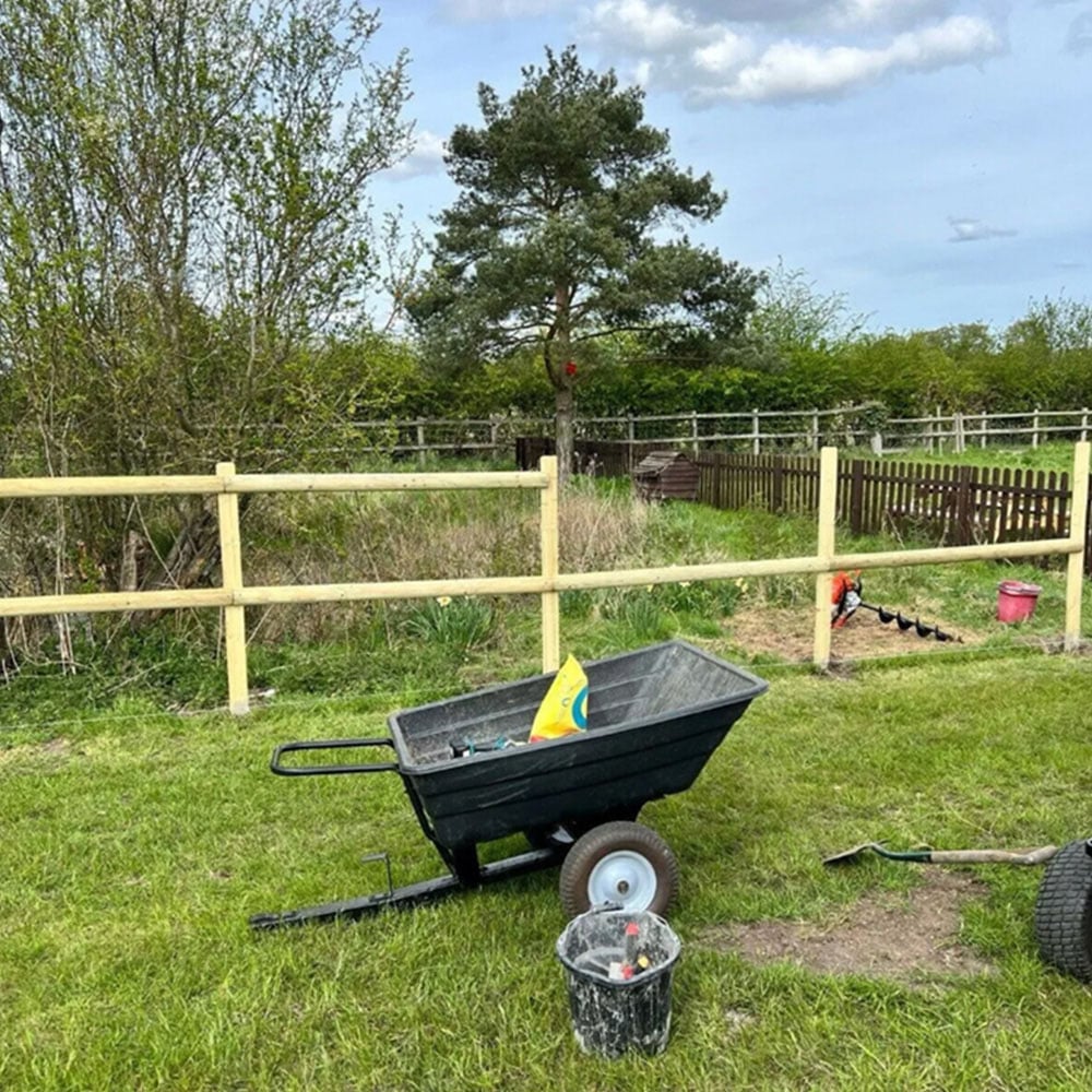 Inspirational Gifting Half Round Wooden Fence Rail 1.8m x 100mm 20 Pack Image 3