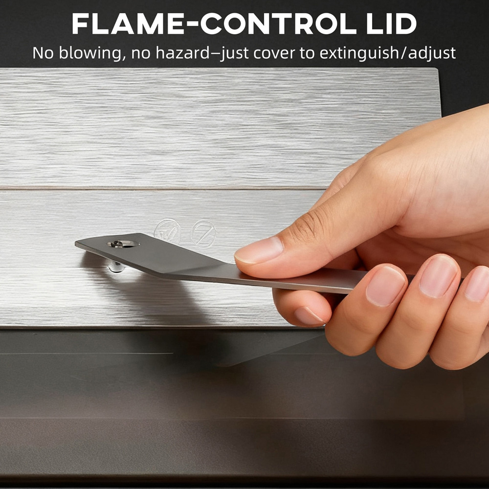 HOMCOM Bio Ethanol Fireplace Stove with Door Image 6