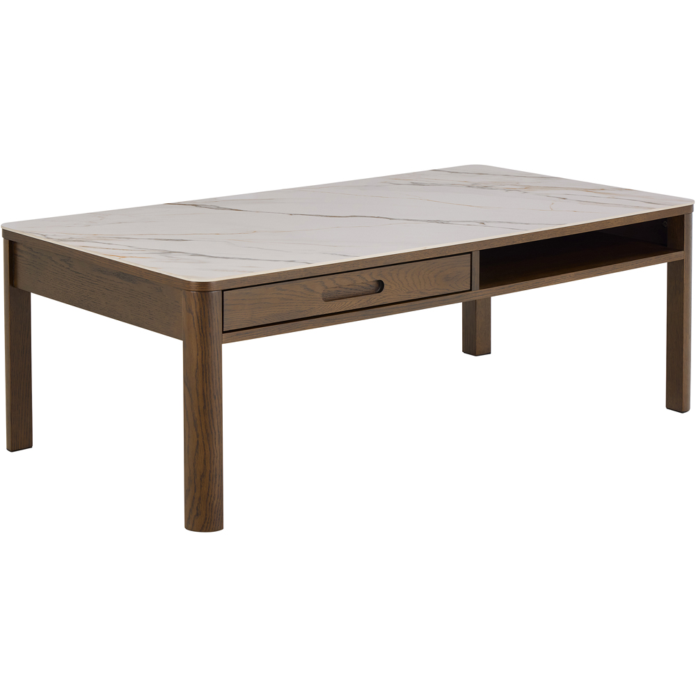 Florence Southampton Single Drawer Single Shelf Cream Ceramic Coffee Table Image 2