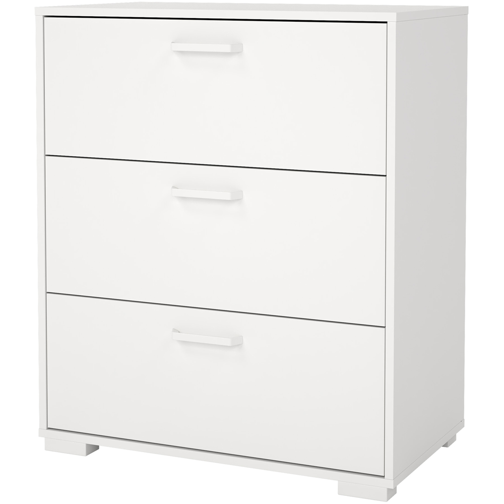 Florence Sofia 3 Drawer White Chest of Drawers Image 3