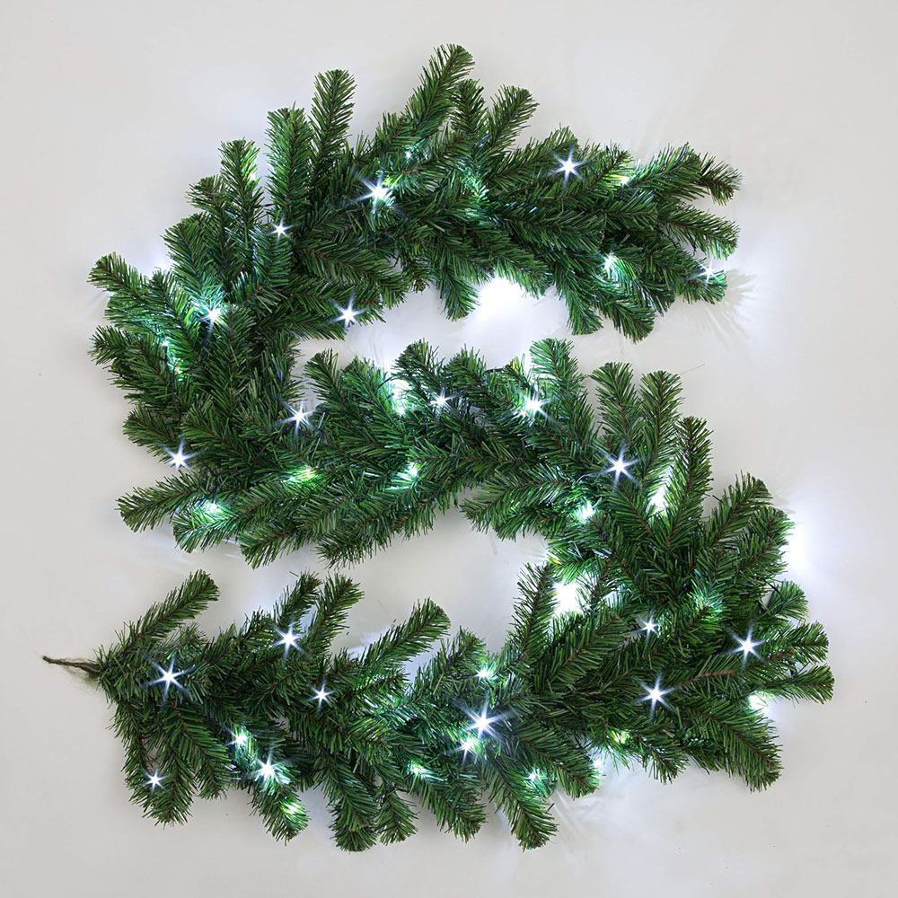 Shatchi Red Alaskan Pine Green Christmas Garland Image 2